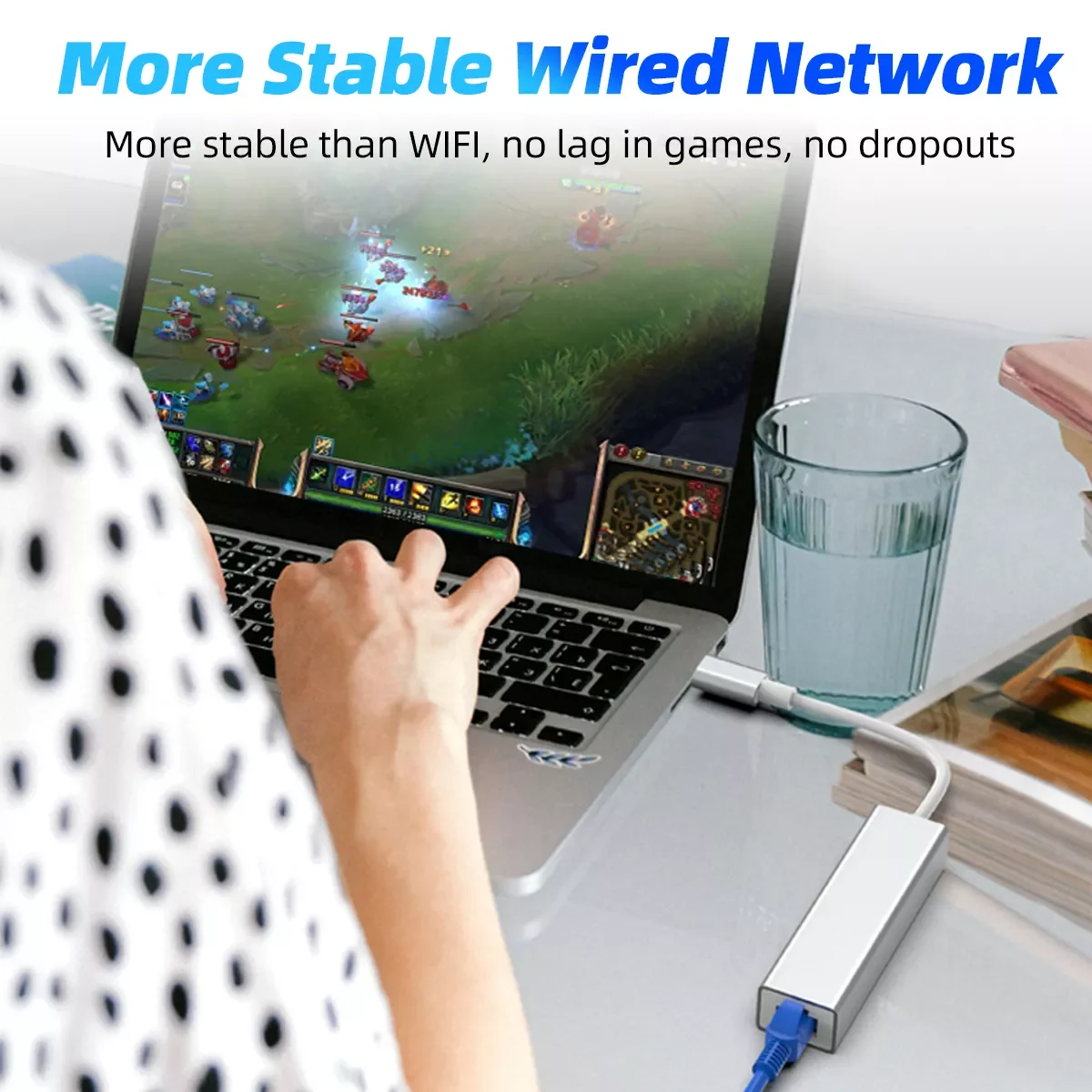 Адаптер Ethernet с 3 интерфейсами 2 0 дюйма RJ45 сетевая карта Lan USB адаптер для Mac iOS Android