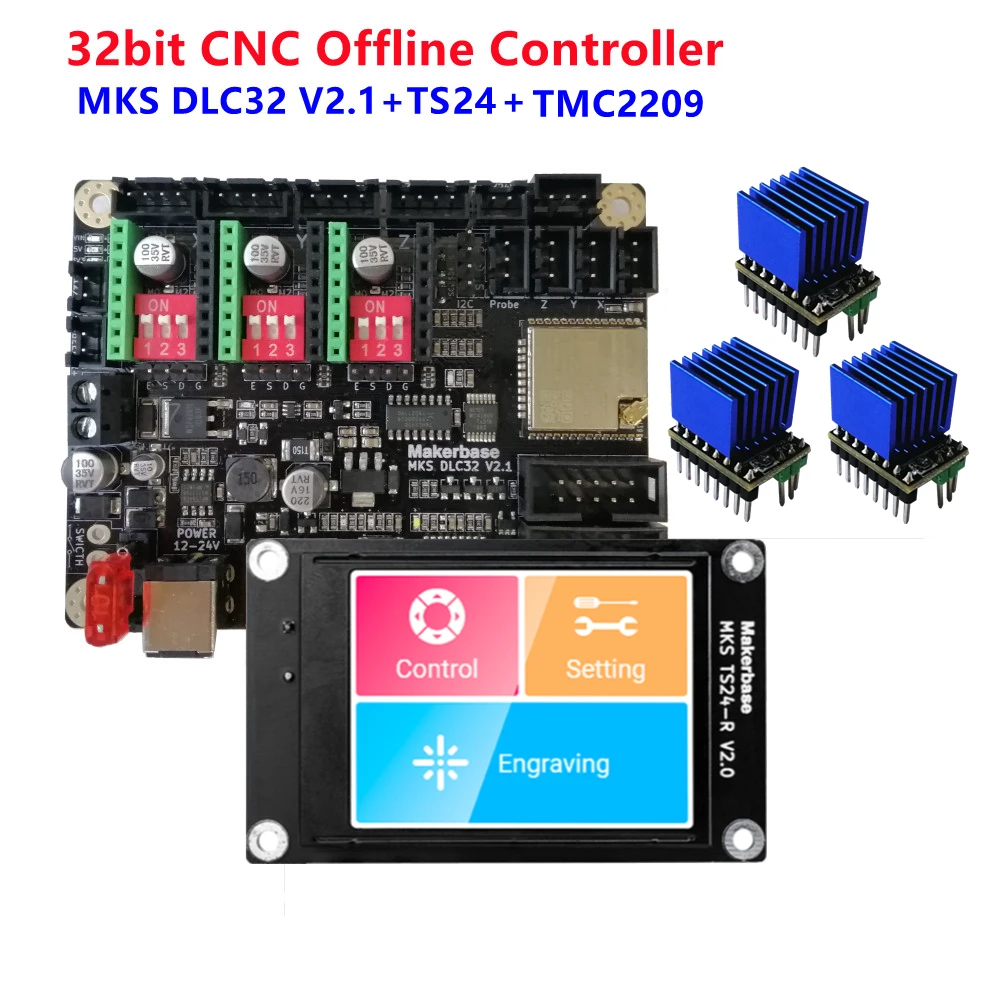 Special Price MKS DLC32 CNC shield offline controller 32bit ESP32 GRBL card 3018 MAX upgrade parts MKS TS24 touch screen for engraving machine Special Price MKS DLC32 CNC shield offline controller 32bit ESP32 GRBL card 3018 MAX upgrade parts MKS TS24 touch screen for engraving machine