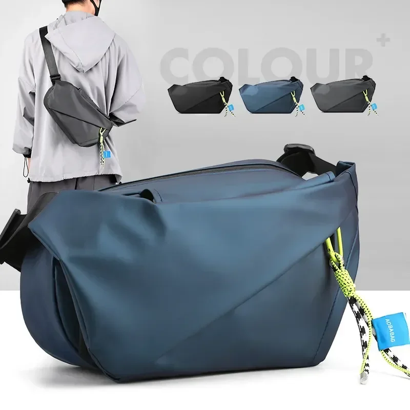 

Belt Nylon Running Bag Chest Men Pouch Bag Travel Waterproof Shoulder Cycling Phone Bag Large Sport Capacity Messenger Outdoor