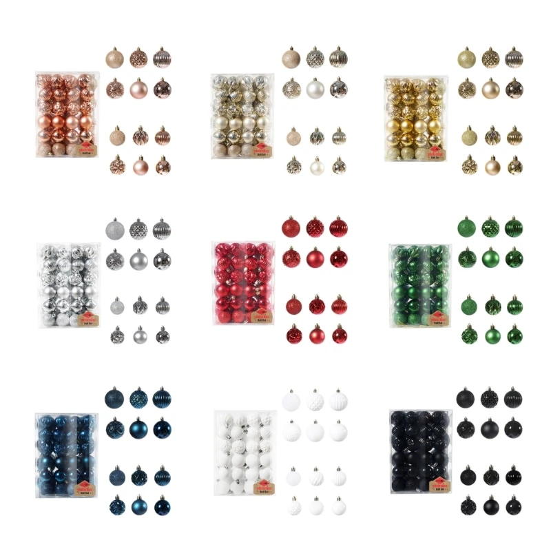 

48 шт. подвески в виде рождественских шаров для украшения новогодней елки подвесные шары