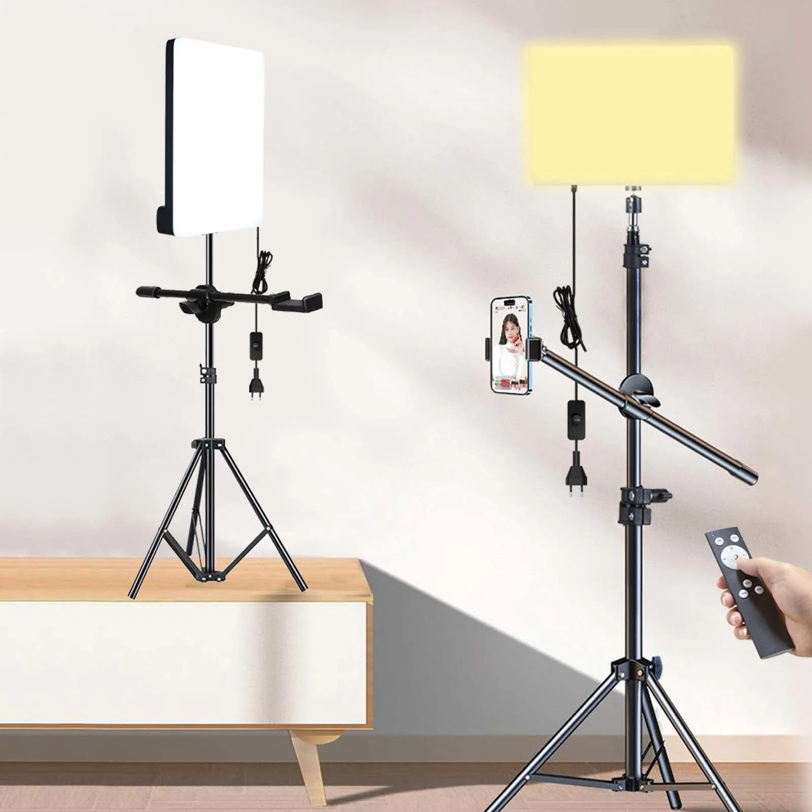 

12" LED Photo Studio Light for Tiktok Youbute Game Live Video Lighting 50W Portable Video Recording Photography Panel Lamp