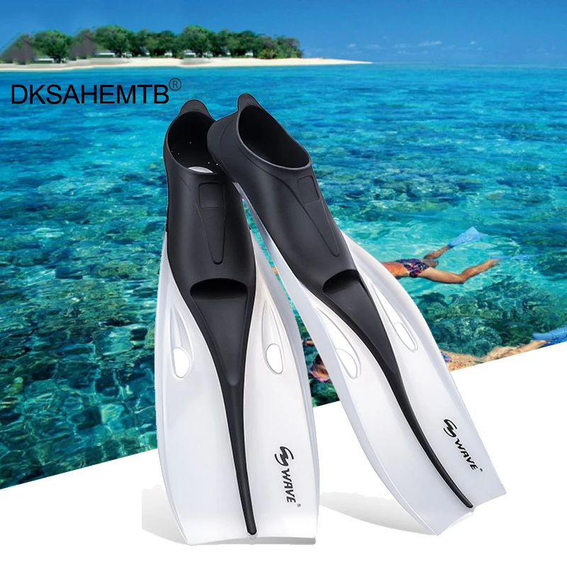 

Diving Fins Full Foot Pocket Swimming Flippers Open Toe Snorkeling Swim Fins 4 Sizes 52.6-61.6cm Long Diving Fins Open Full MJ