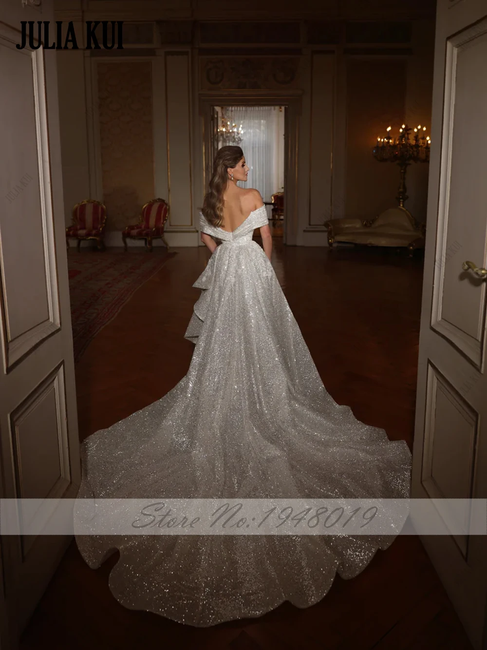 Julia Kui выполненное на заказ блестящее кружевное свадебное платье русалки со