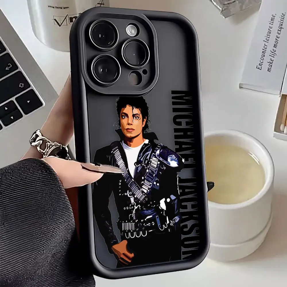 Фото Горячая новинка: Чехол для телефона Hot M-MichaelS J-JacksonS Singer для iPhone 17e, 17, 16e, 16, 15, 14, 13, 12, 11 Air Pro Max Mini XR Plus, мягкая задняя крышка из ТПУ №2