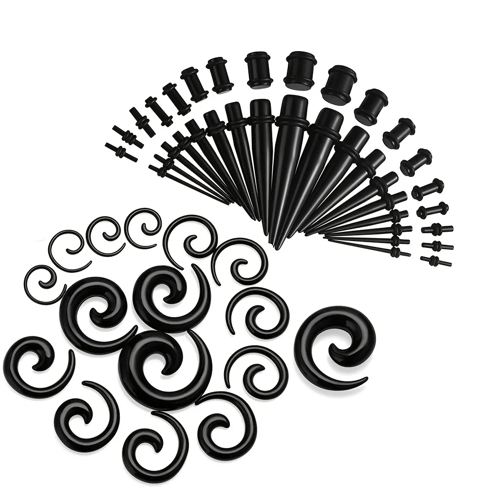 18/36/54 шт. акриловый ушной калибр спиральный конус и заглушка наборы для растяжки