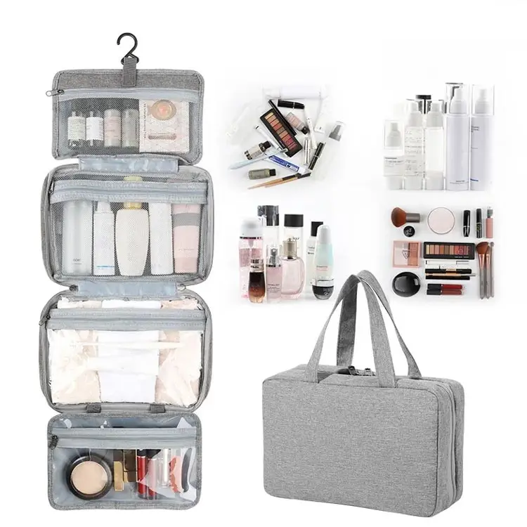 

Косметичка, стильная простая Вместительная дорожная сумка для туалета, дорожная сумка для хранения, оптовая продажа, водонепроницаемая Складная сухая и влажная сумка