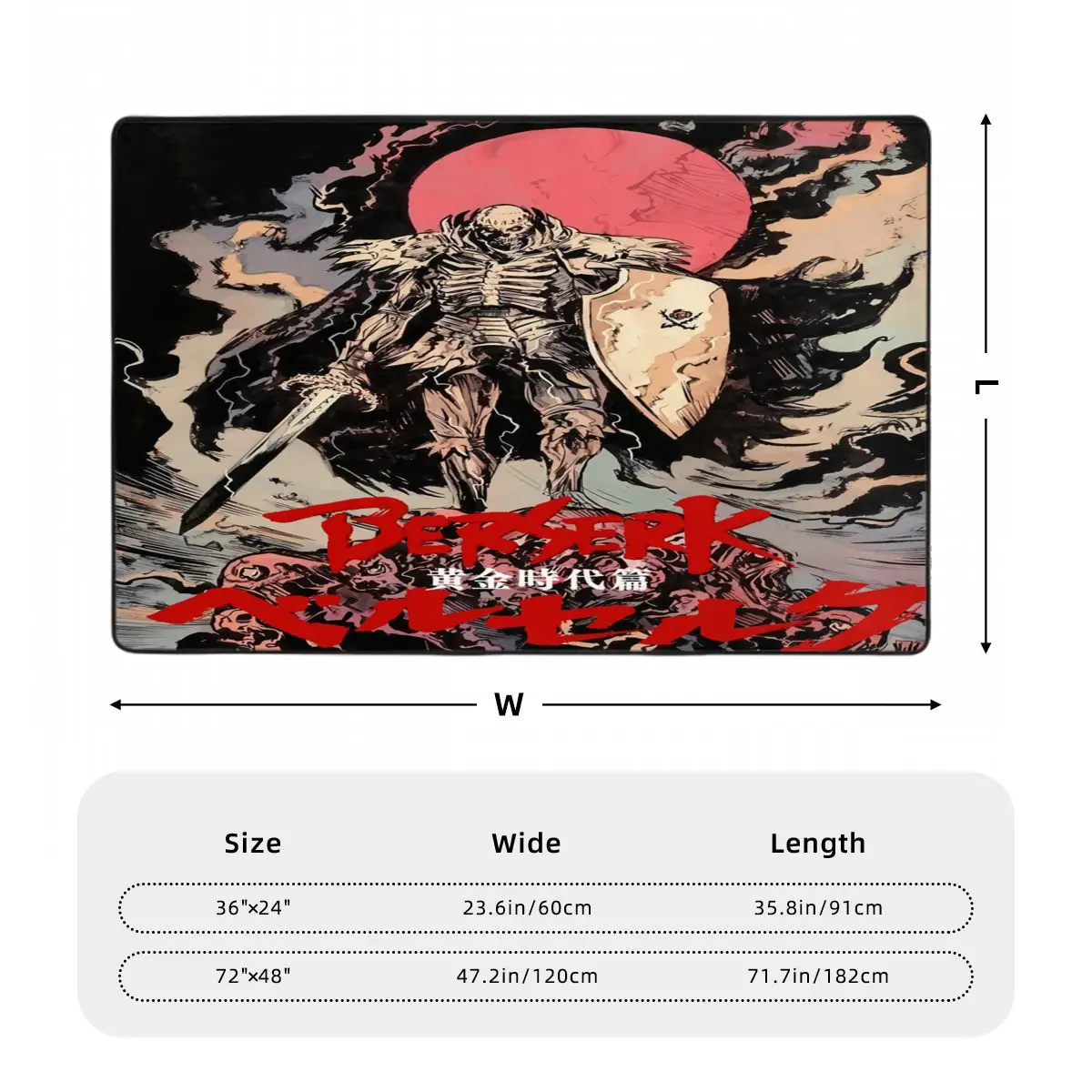 Коврик Berserk в виде черепа рыцаря Amp Nosferatu Zodd простой мультяшный пушистый пляжный