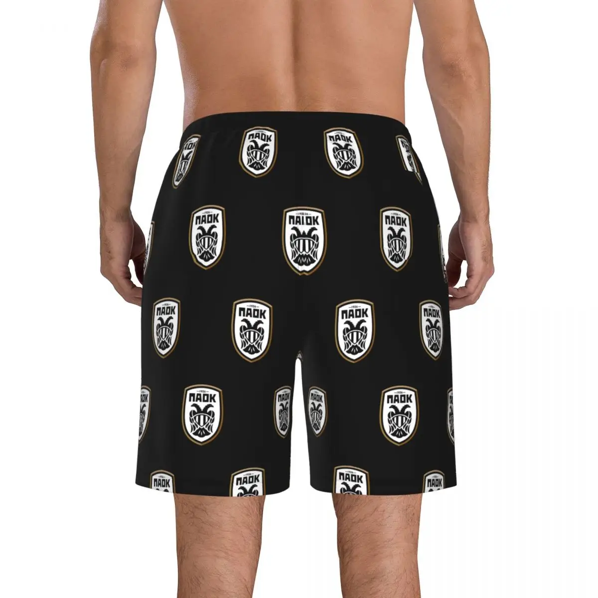 Фото PAOK греческие футбольные спортивные болельщики из Салоники, плавки, пляжные шорты, повседневные быстросохнущие летние мужские брюки для плавания №2