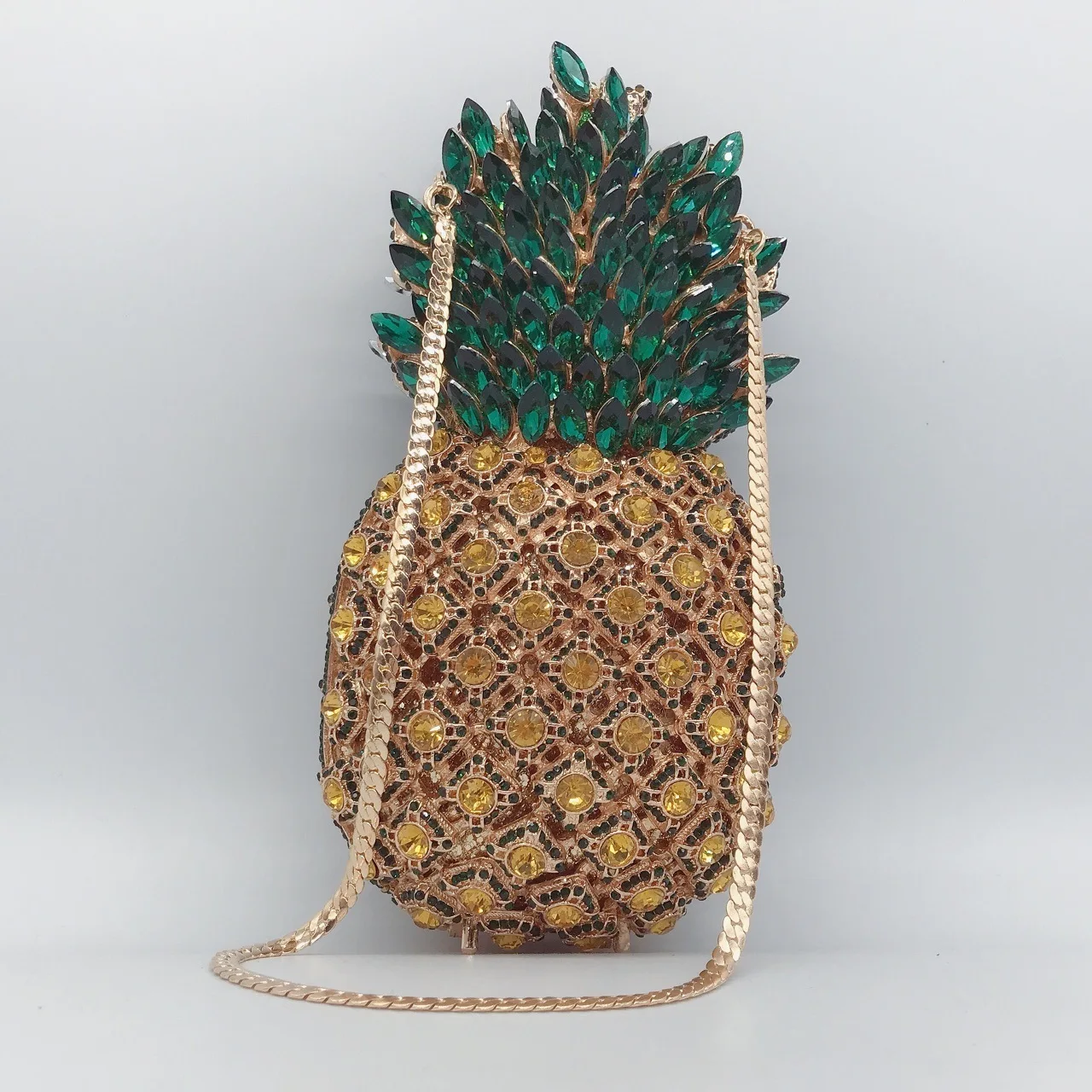 

Handbag Woman Dinner Cosmetic Bag Pineapple Diamond Fruit Party Banquet Handheld Y2k New Female Clutch Fashion Wedding Purses