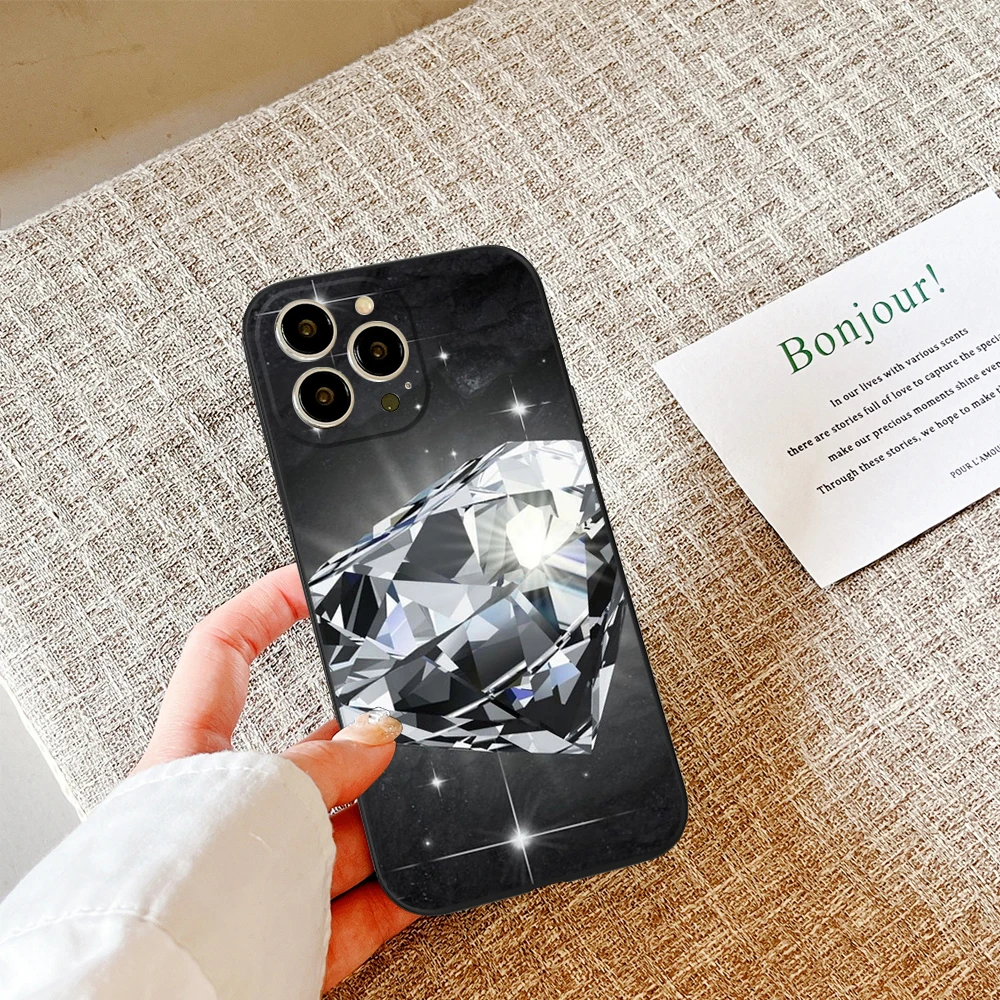 Shining Crystal Diamond  Phone Case for IPhone 14 13 Mini 11 12 Pro XR XS MAX 8 X 7 Se Plus 13 Pro 14 soft Covers