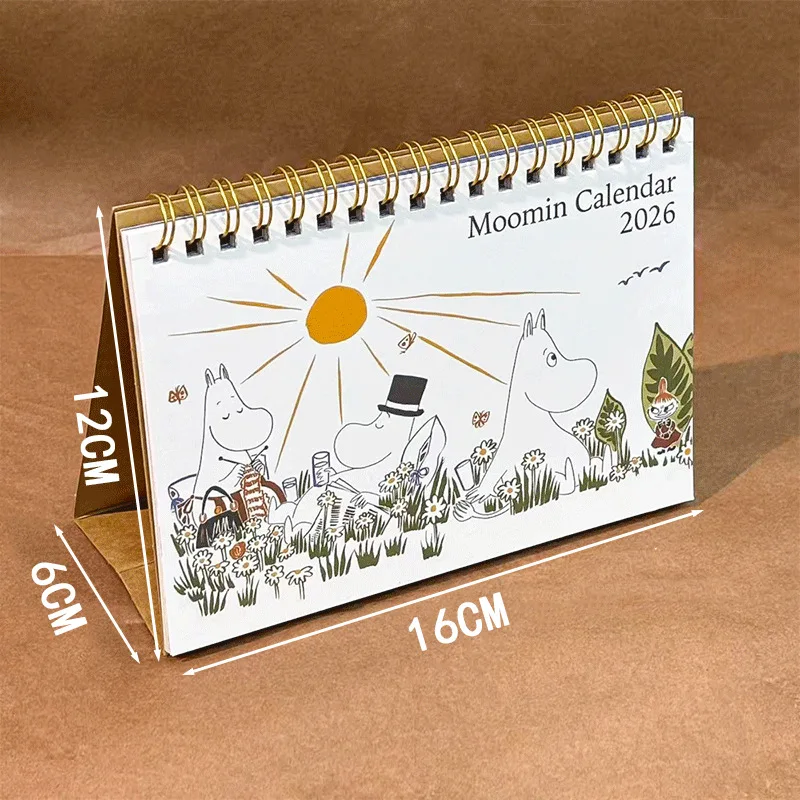 Настольный календарь Kawaii Anime Moomins Series 2026 с мультяшными персонажами, креативный дизайн, для мужчин и женщин, для работыучебы (art.: 3920da26dcde9) - 3920da26dcde9
