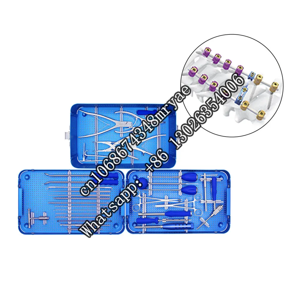 

China Supplier Juego de instrumentos cervicales posteriores Posterior Cervical Screw Instrument Kit System Spinal Implant