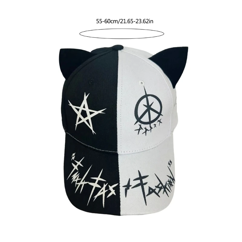 95AB женская бейсбольная кепка с кошачьими ушками универсальная шляпа для