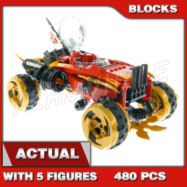 480 шт. Shinobi 4X4 автомобильное пламя выхлопной трубы Roadoff Scroll of Forbidden Spinjitzu 11330 наборы