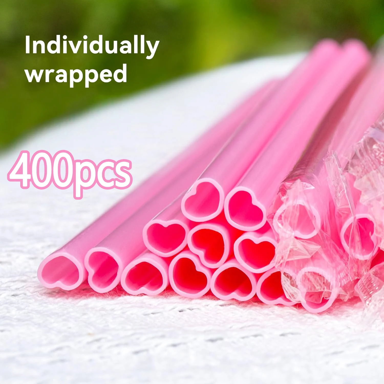 

Одноразовые розовые сердечные трубочки JIUAN