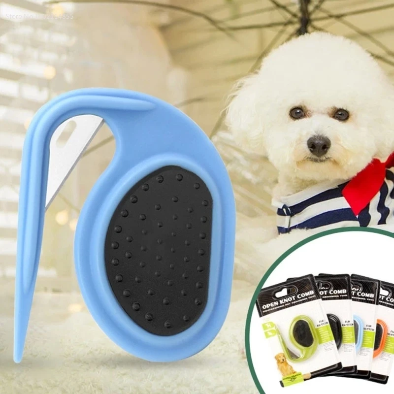 

Dog Hair Removal Comb Grooming Brush Plastic Portable Hand Knife Flea Comb for Dogs Cute Pet Brushs Pet Accessories Peigne Chien
