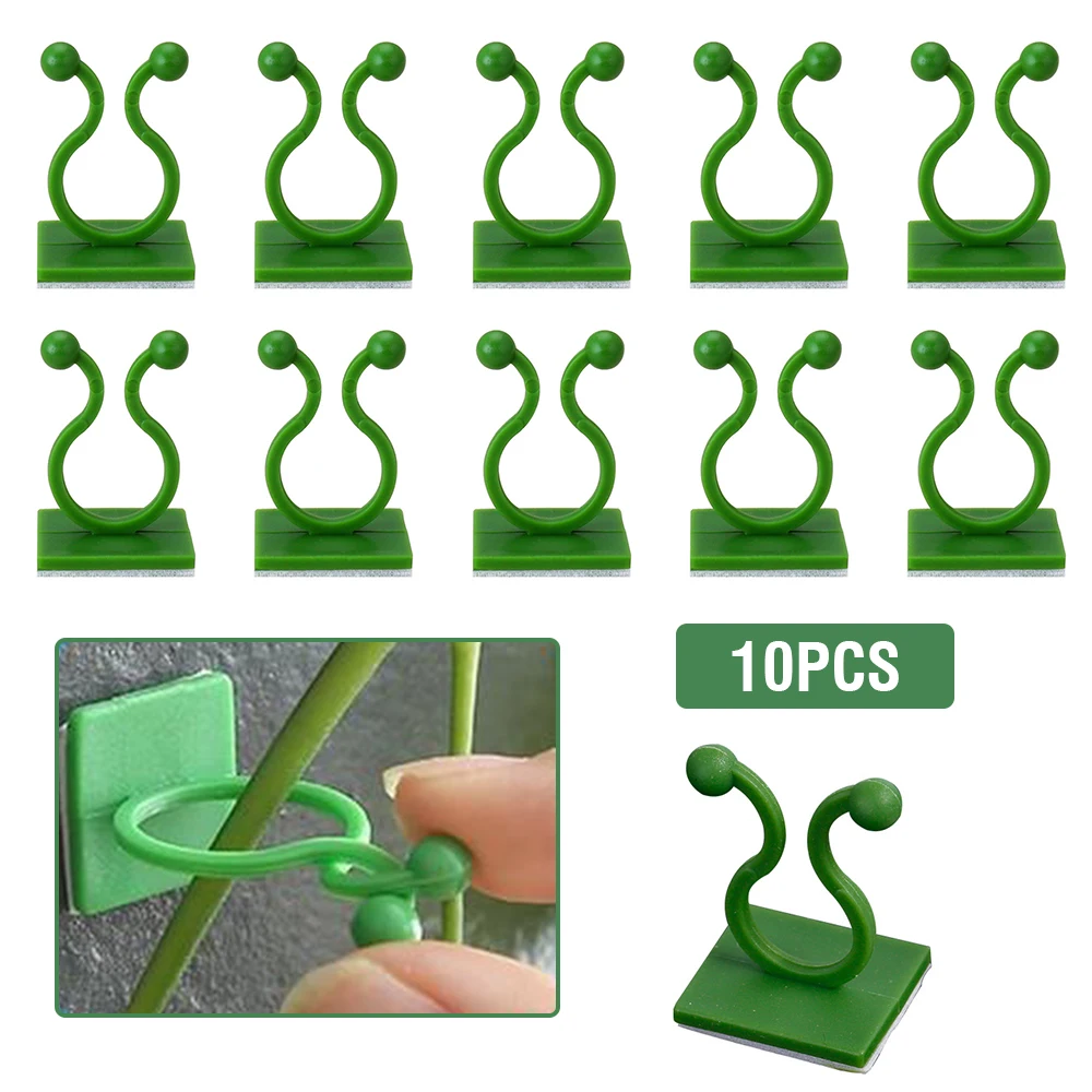 

10pcs Plant Climbing Wall Clips Vine Buckle Hook Rattan Clamp Fixator Self-Adhesive Plant Stent Invisible Vine Climbing Fixed