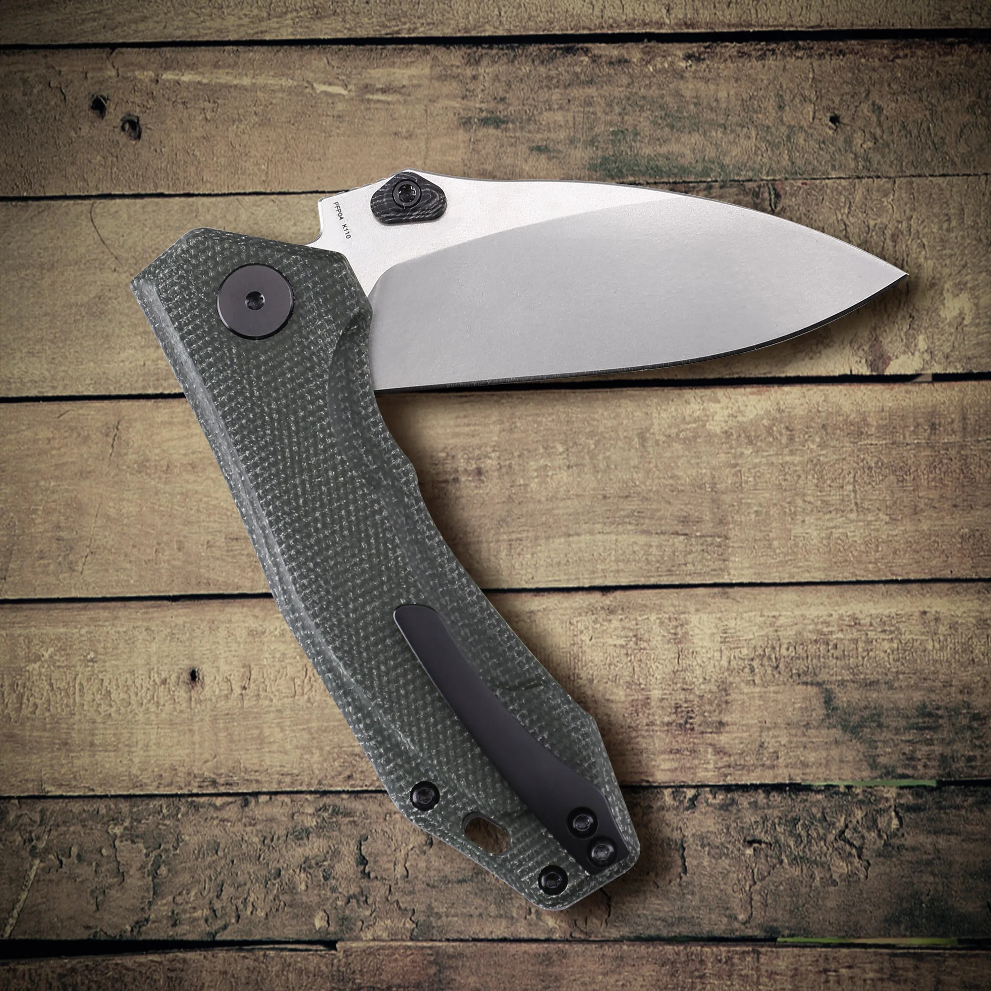 Petrified Fish PFP04 K110 стальной складной нож Керамический шарикоподшипник льняная ручка