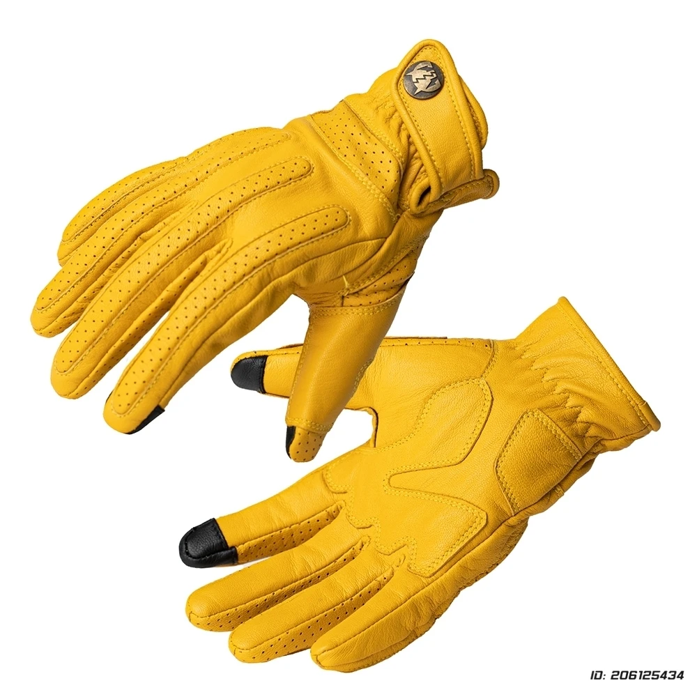 

Мотоциклетные перчатки, летние дышащие мотоперчатки, кожаные ретро-перчатки с сенсорным экраном, удобные перчатки для мотокросса, перчатки для верховой езды на открытом воздухе