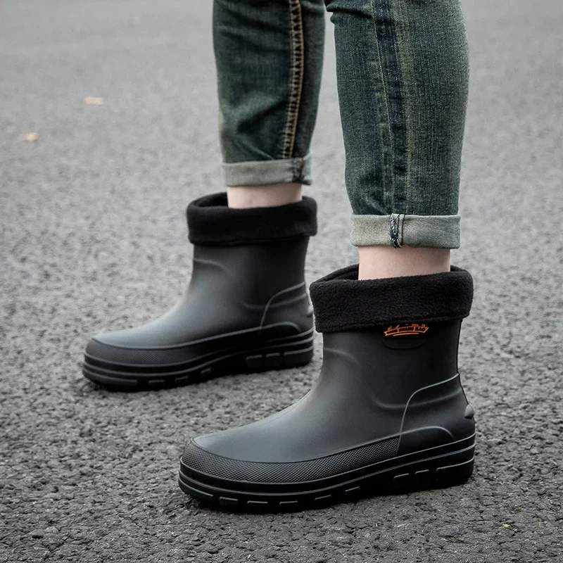 Новые модные мужские водонепроницаемые ботинки для кухни Нескользящие