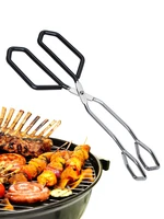 new convenient bbq tools stainless steel scissors type grilled food clip barbecue accessories portable tongs outdoor gadget