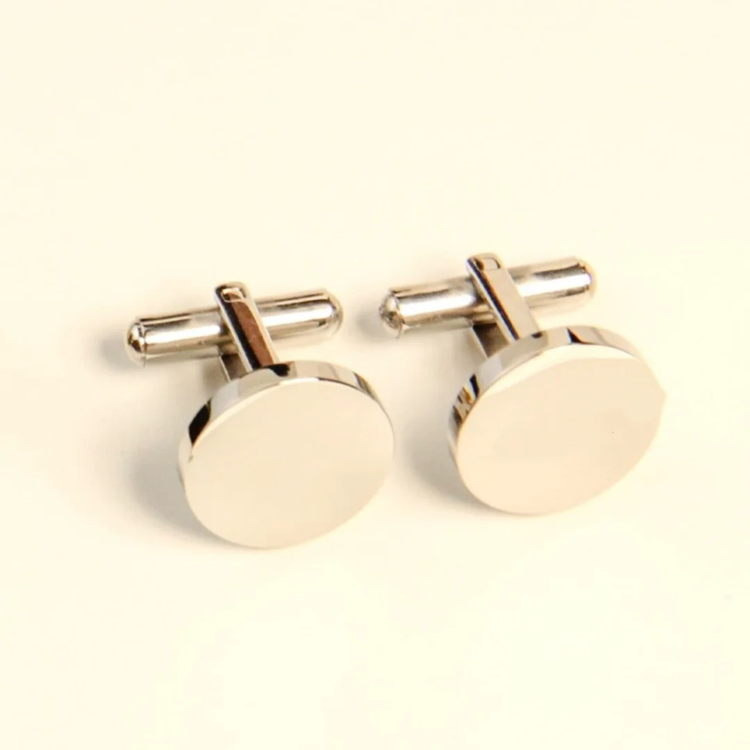 Запонки мужские из нержавеющей стали золотого цвета 1 пара