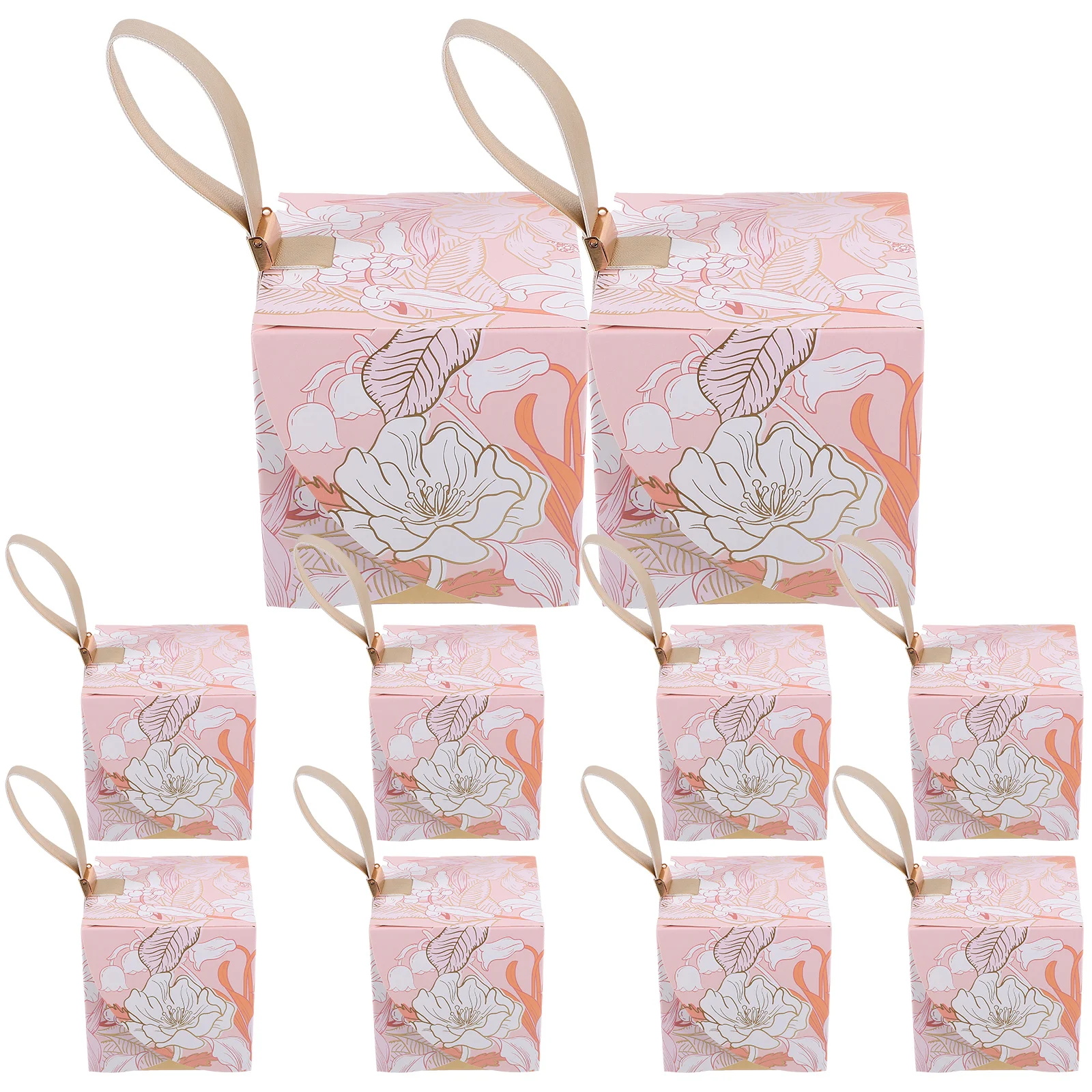 

10pcs Portable Wedding Candy Boxes Party Favor Boxes Wedding Party Gift Candy Bags
