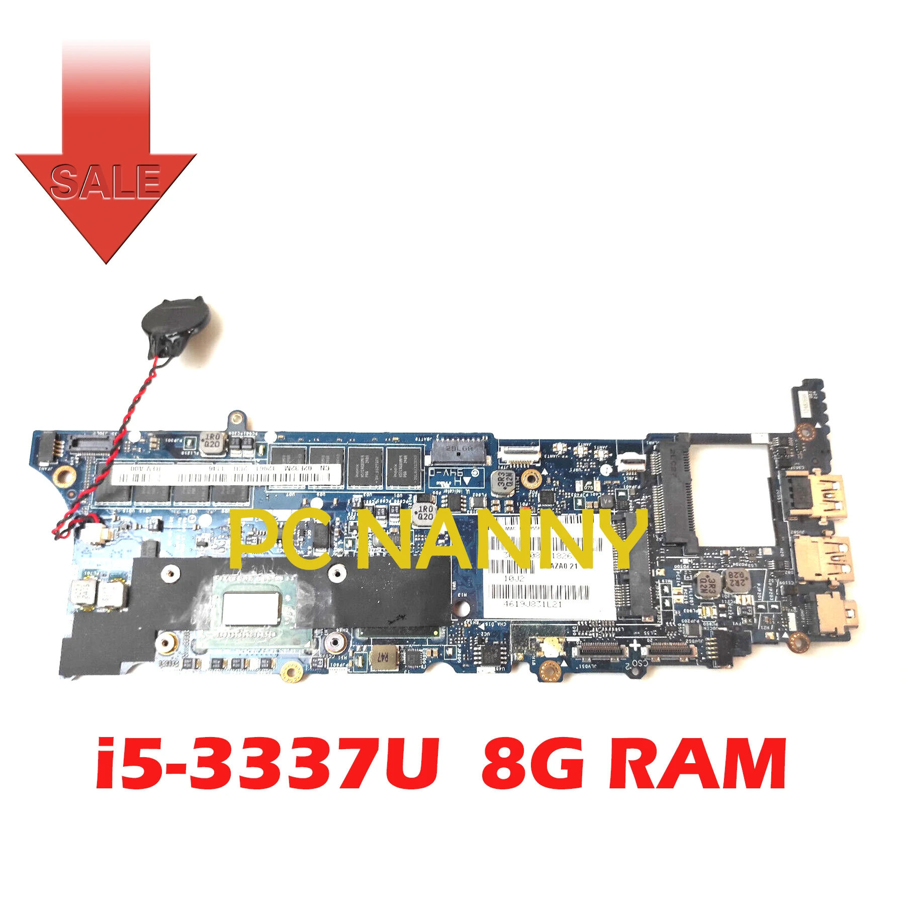 Материнская плата PCNANNY для ноутбука Dell XPS 12 P20S 9Q23, телефон с процессором Intel Core i5-3337U, 8 ГБ ОЗУ