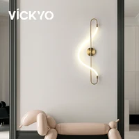 VICKYO LED Wall Lamp Designer Art Musical Nnote Line Wall Light Modern Home Decor For Kids Room Living Room Bedroom Bedside Lamp