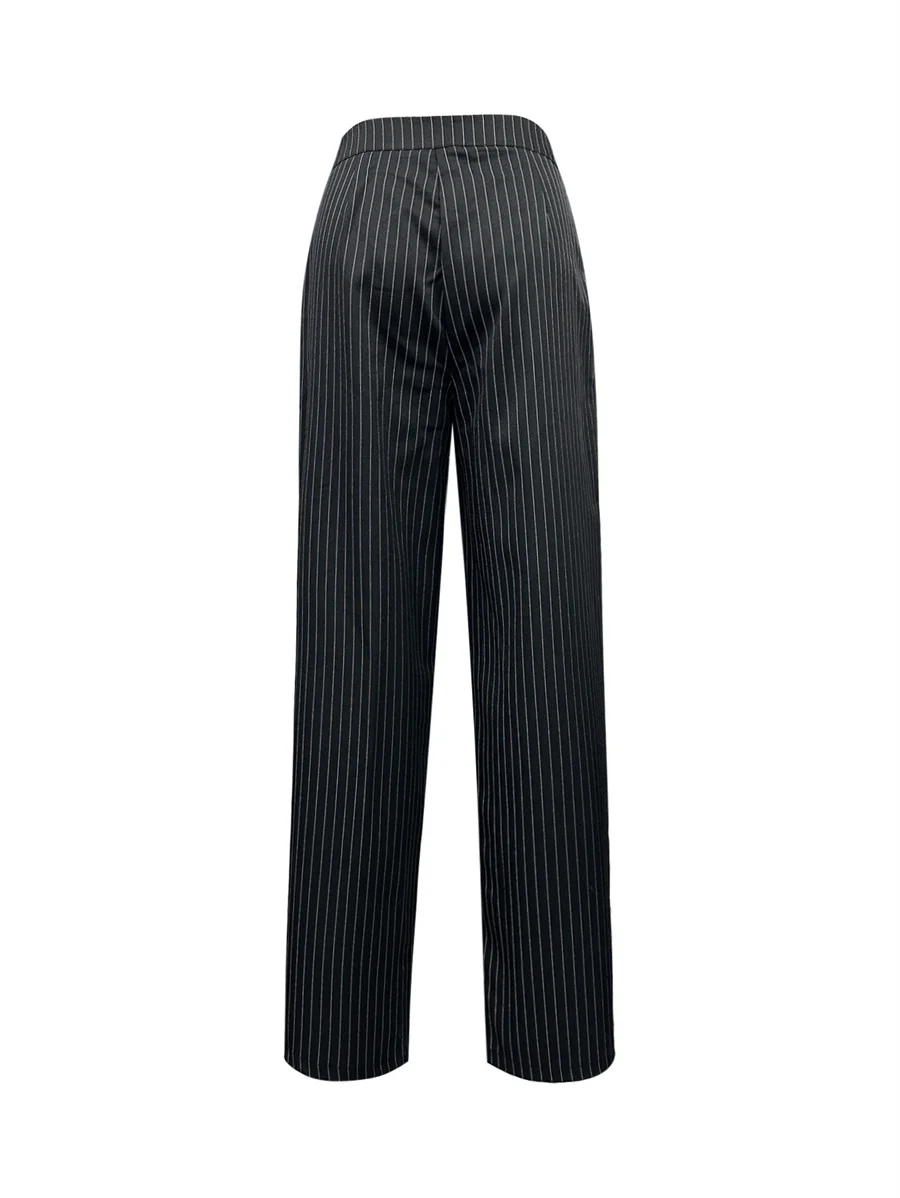 Benuynffy повседневные прямые брюки в полоску женские весенне-осенние винтажные