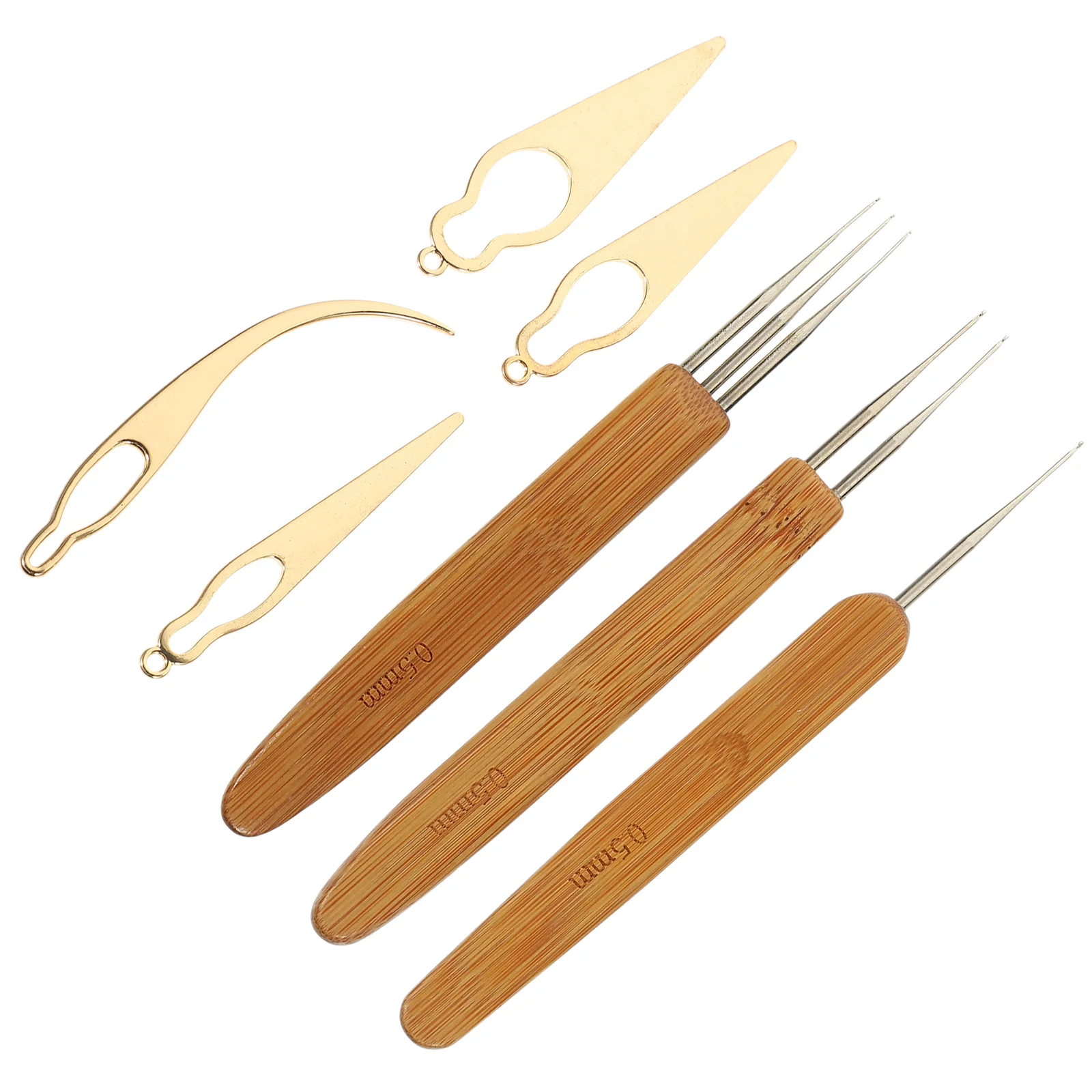 

1 Set of Household Crochet Hooks Multi-function Dreadlock Tools Convenient Hair Needles