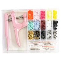230 sets t5 plastic resin snap buttons hand press pliers installation tools high quality diy household buttons