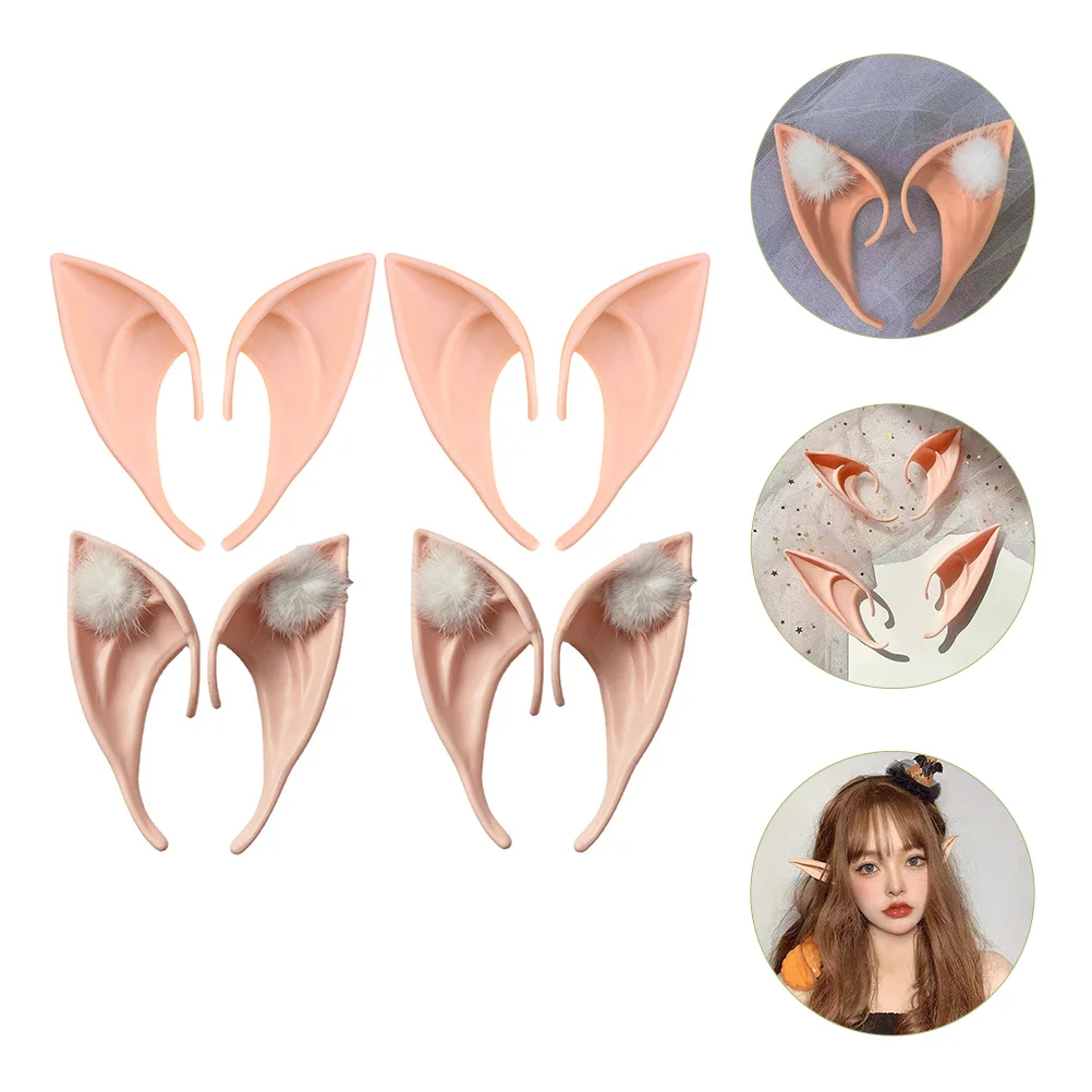 

4 Pairs Funny Elf Ears Fake Elf Ears Costume Accessories