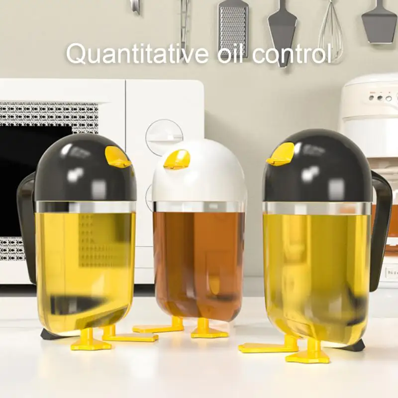 

Quantitative Kitchen Oil Bottle Oil Cruet 650/350ml Oil Containers Automatic Opening And Closing Seasoning Bottle Wholesale Cute