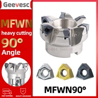 MFWN90 degree MFWN MFWN900 Double Sided Hexagonal Heavy Cutting Milling Cutter Head WNMU0806 Insert Cutter Disk Outlet Cooling