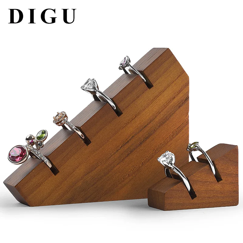 

Jewelry display rack solid wood jewelry display props fine Bracelet rack trapezoidal ring display rack small ornaments