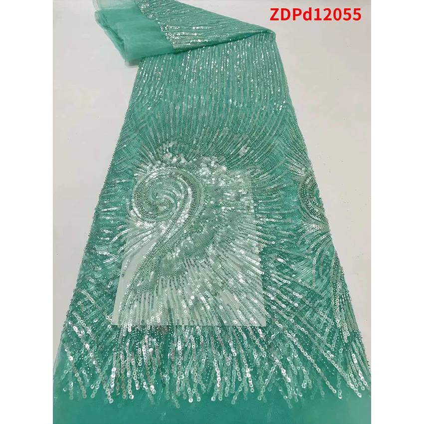 

Ankara Exquisite tulle Sequins lace Textiles for Womon Sewing Clothes ZDYP05055