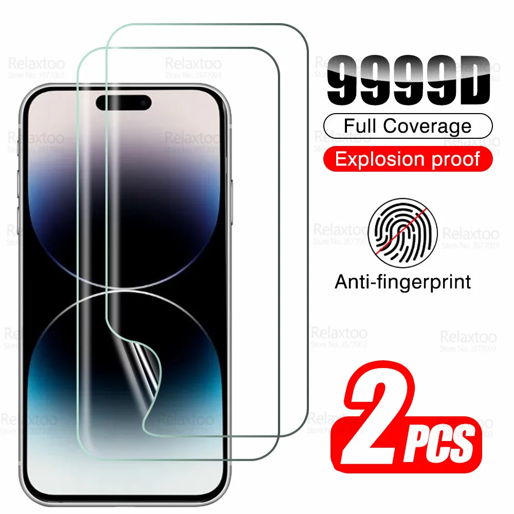 

Изогнутая Гидрогелевая пленка для Iphone 14 Pro, защитная пленка для экрана Aifon 14 Plus, 14 Plus, 14 Pro Max, мягкая защитная пленка, не стекло, 2 шт.