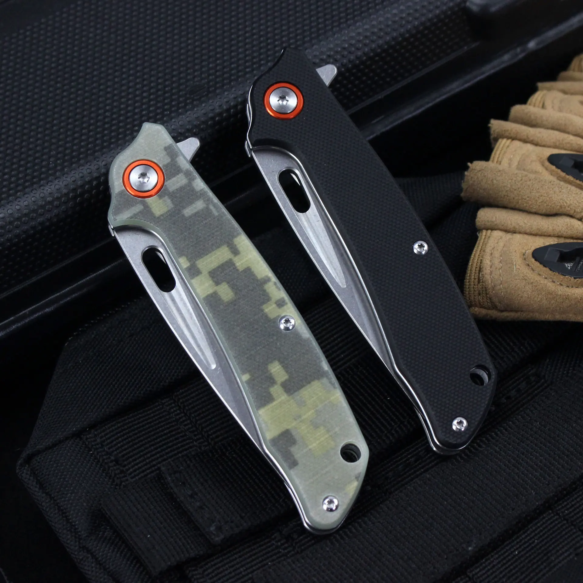 Карманный нож Flipper складной 8cr13mov Blade G10 ручки инструмент для выживания EDC