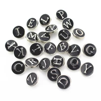 26pcs black a z alphabet snaps button 12mm snap button jewelry diy premium sofa shirt button jewelry