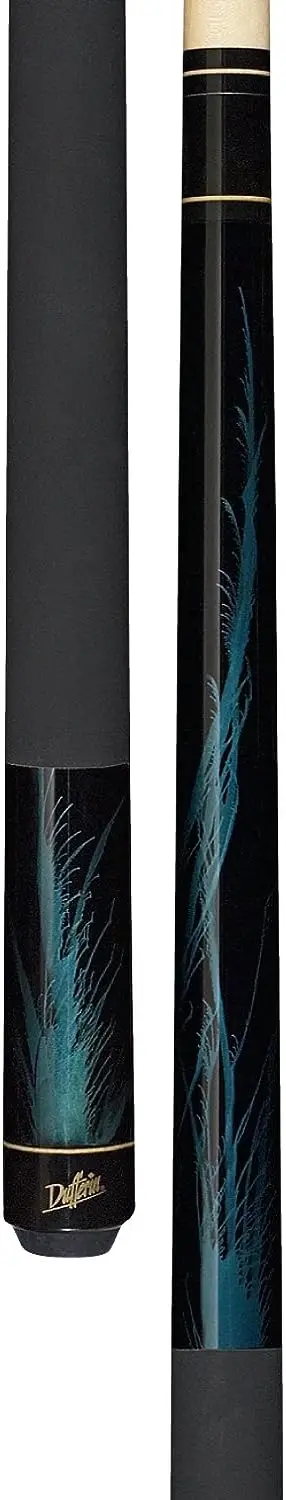 

Black Pool Cue with Rich Blue Flame
