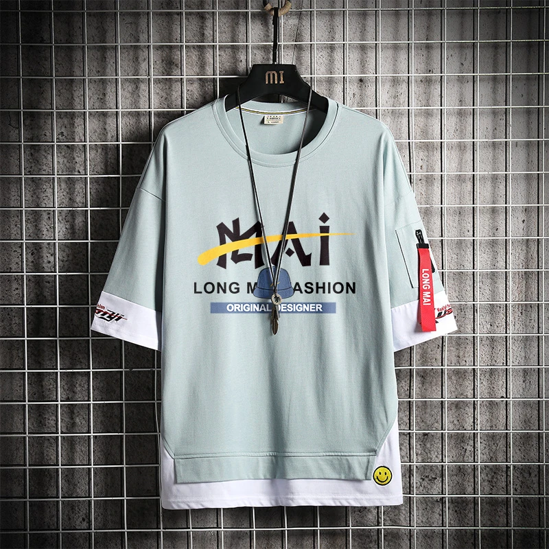 

Hip Hop Loose Mens Streetwear Print T-shirts Casual Classic 2023 Summer Short Sleeves Black White Tshirt Tees Oversize 4XL