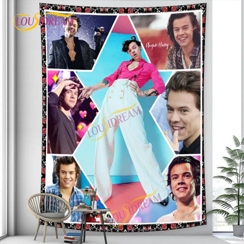One Direction Tapestry Hip Hop Music Tapestry Bedspread Living Room Home Harry Edward Styles Art Home Dorm Wall Decor Tapestry.