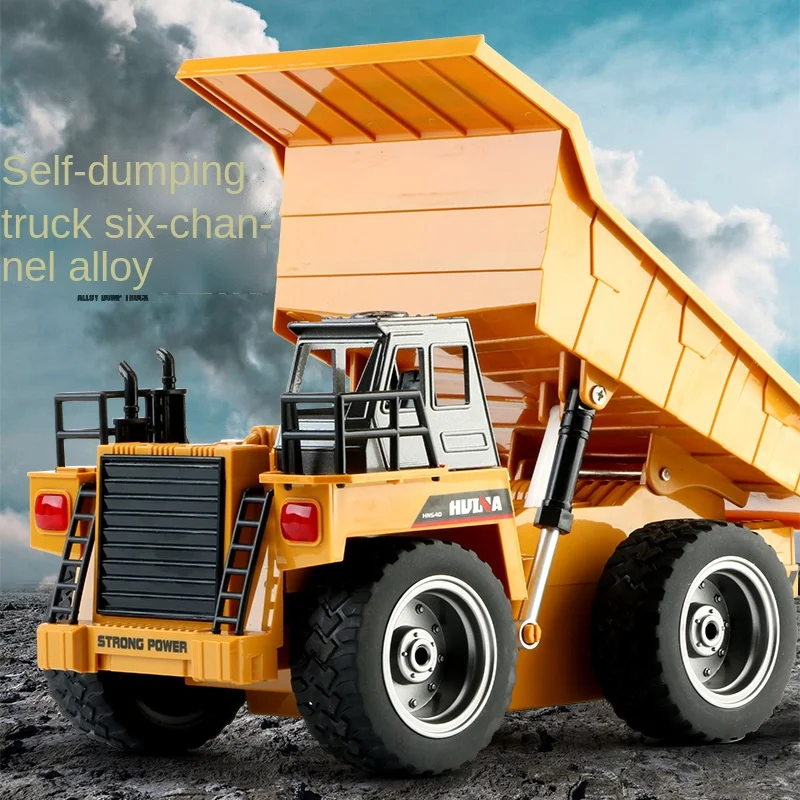 

2.4g Engineering Vehicle 6-way Remote Control Alloy Dump Truck Excavator Tractor Children's Electric Toy Car Set Remote Control