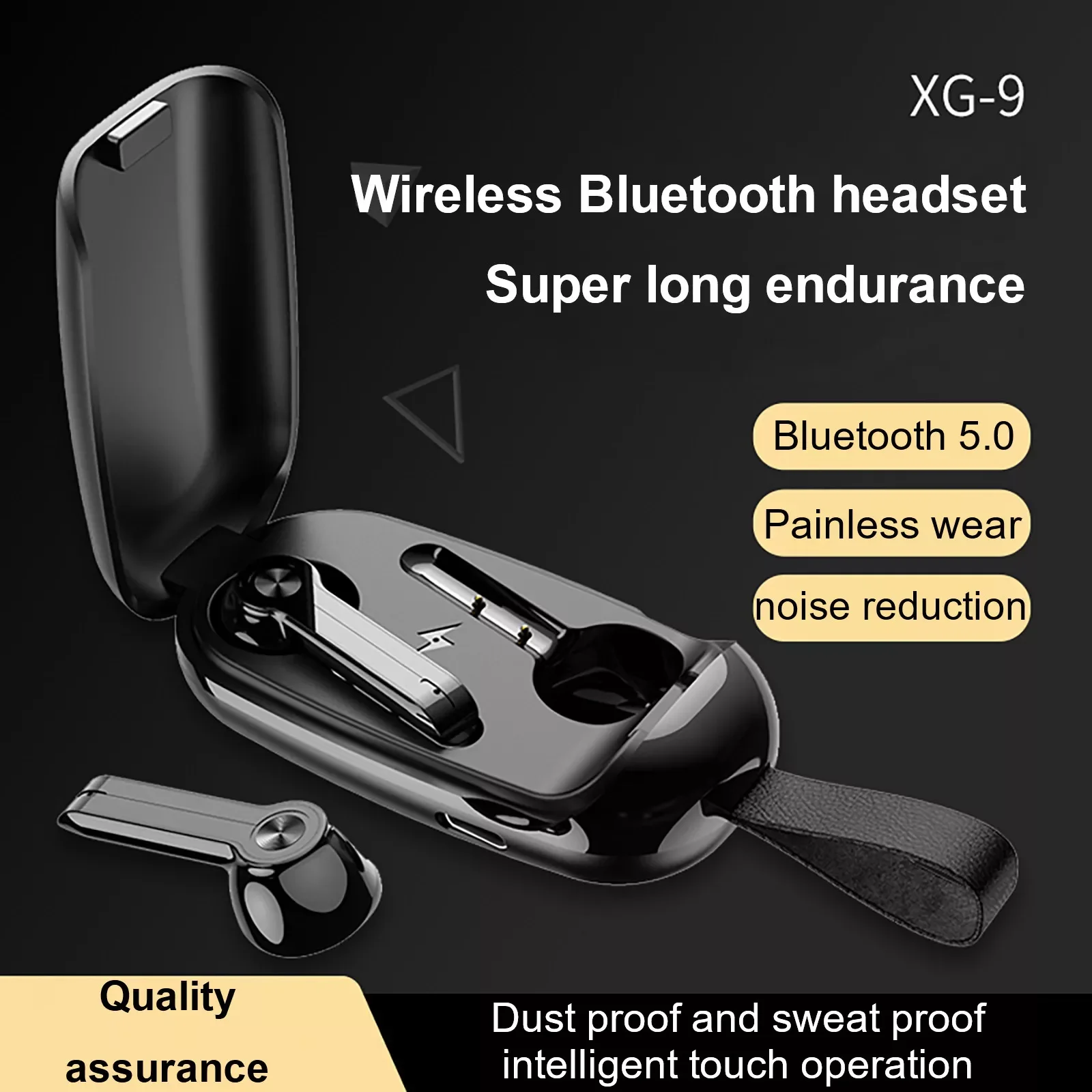 

2022**Earphone Hifi Music In-ear Headset Sport Earbuds With Packing Box 9d Stereo Sports Waterproof With Mic Tws Xg-9 Bluetooth