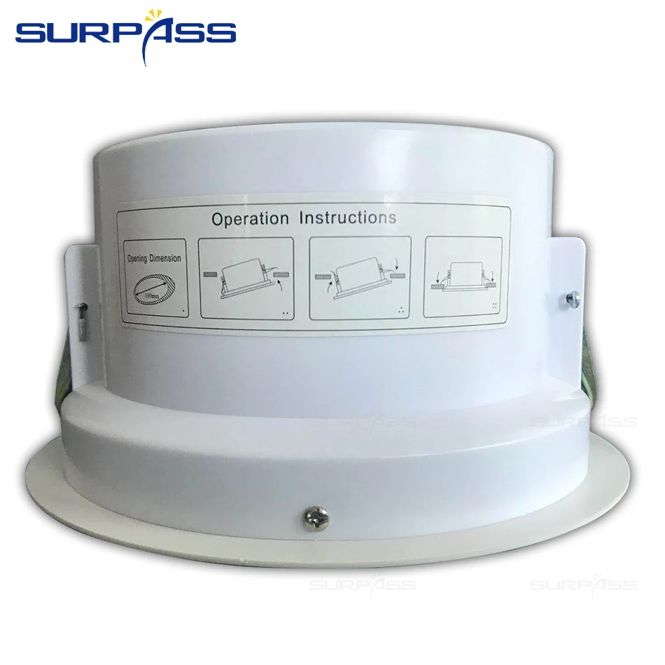 Коаксиальные белые потолочные колонки для дома 8Ом системы фоновой музыки Hi-Fi стерео звук 20Вт громкоговоритель PA Public Broadcast.