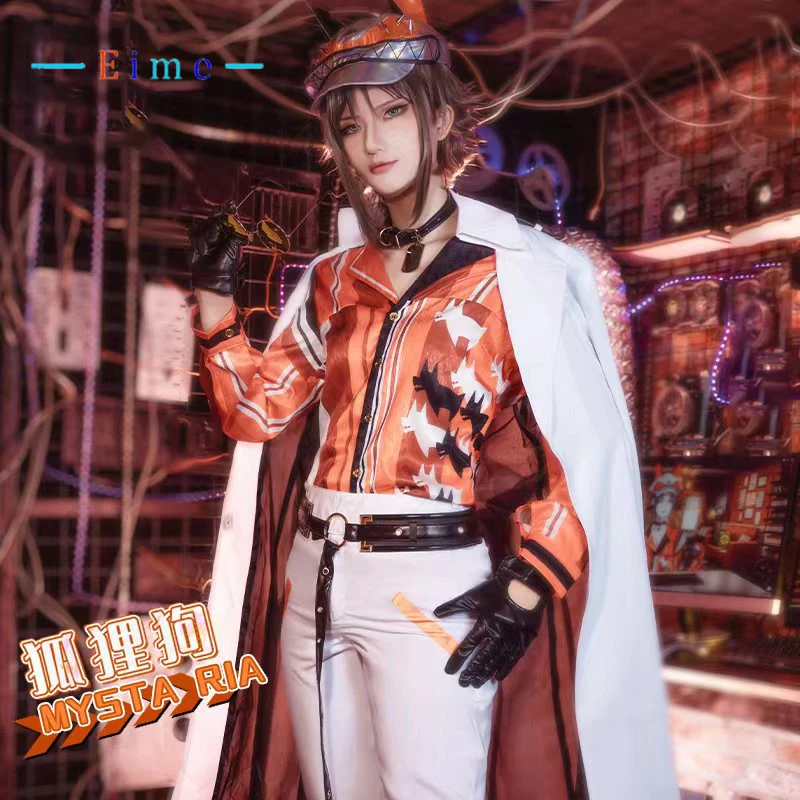 

VTuber Mysta Rias Cosplay Costumes Luxiem Cosplay Suit Fancy Party Clothing Coat Shirt Pants Hat Glasses Halloween Uniforms