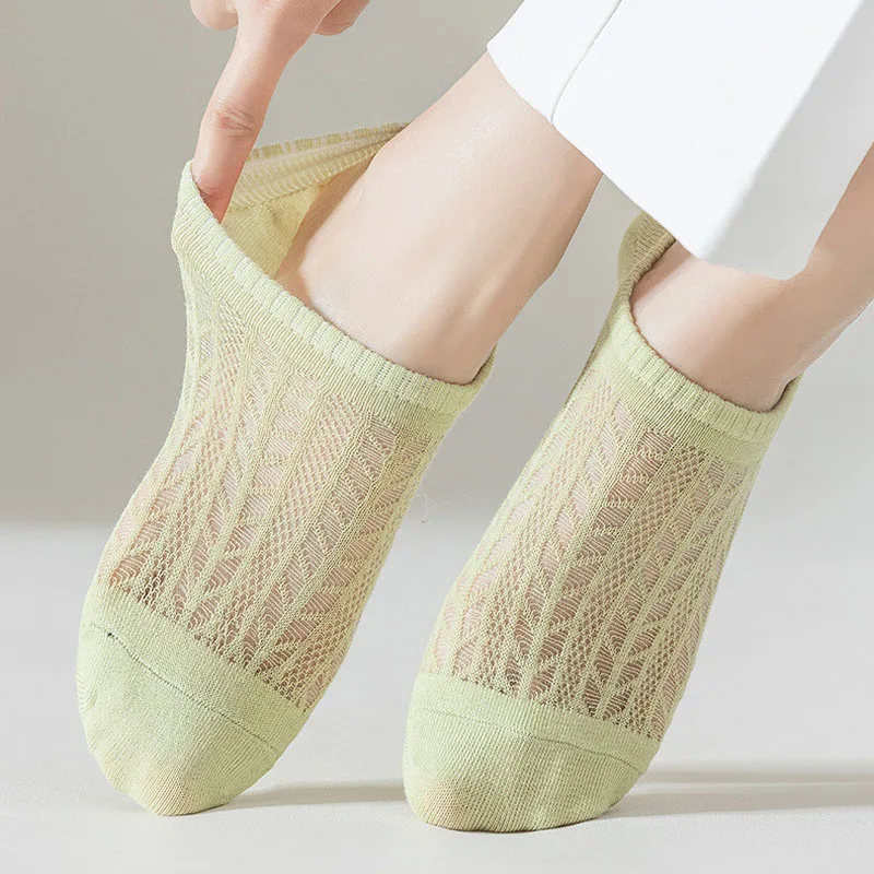 10pcs=5Pairs/lot Women Invisible Boat Socks Breathable Summer Ultra-thin Comfortable Girl Socks Soft Solid Color Candy Girl Sox