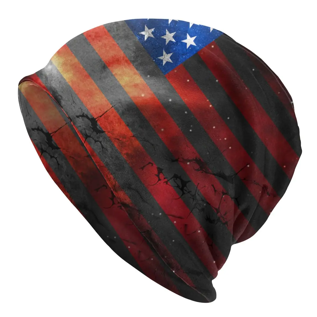 

American Flag Bonnet Hats Knitted Hat Hip Hop Autumn Winter Ski Skullies Beanies Hats Unisex Adult Warm Thermal Elastic Caps