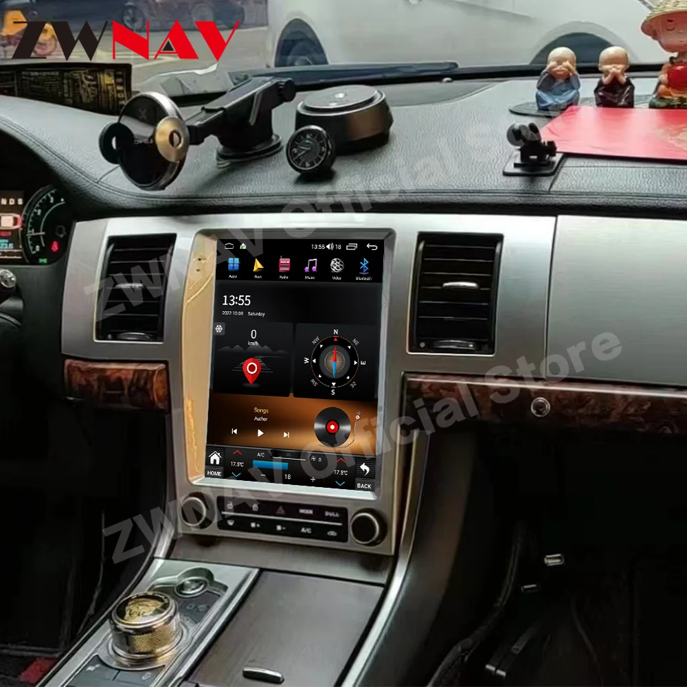 Автомобильный мультимедийный плеер Tesla с экраном Android 12 для JAGUAR XF 2004 2005 2006 2007 2008-2015